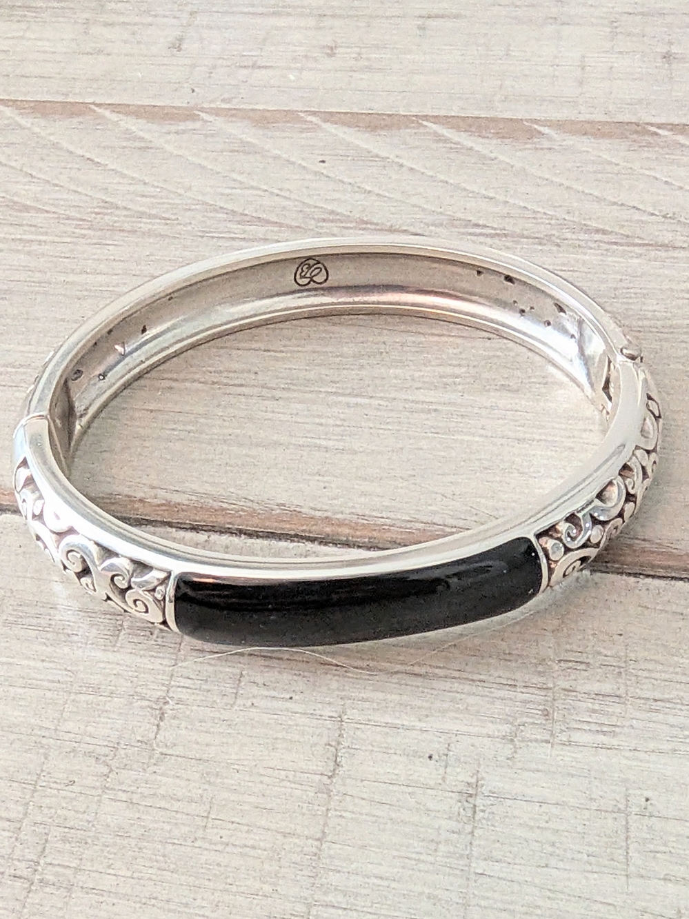 Brighton Catania Hinged Bangle Black